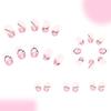 Flower Press On Nail Spring False Nail Short Oval Stick On Nail Glitters Acrylic Artificial Nail Manicure Nail Accesory