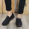 Men's Casual Slip On Loafers Plus Size Breathable Boat Shoes Leather Male Patchwork Non Woven Trainers