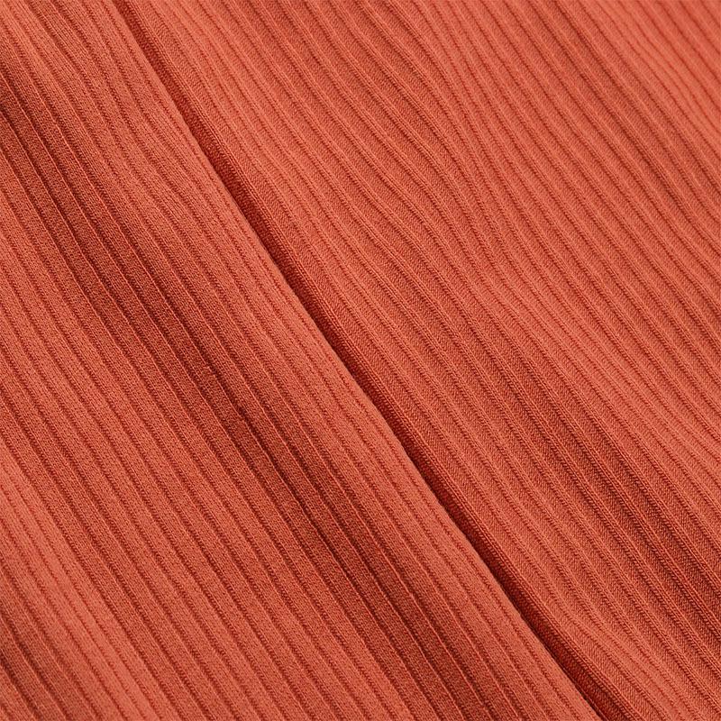 French Ribbed Rayon Spandex Elastic Knit Fabric, Available In 180g/220g/250g/300g