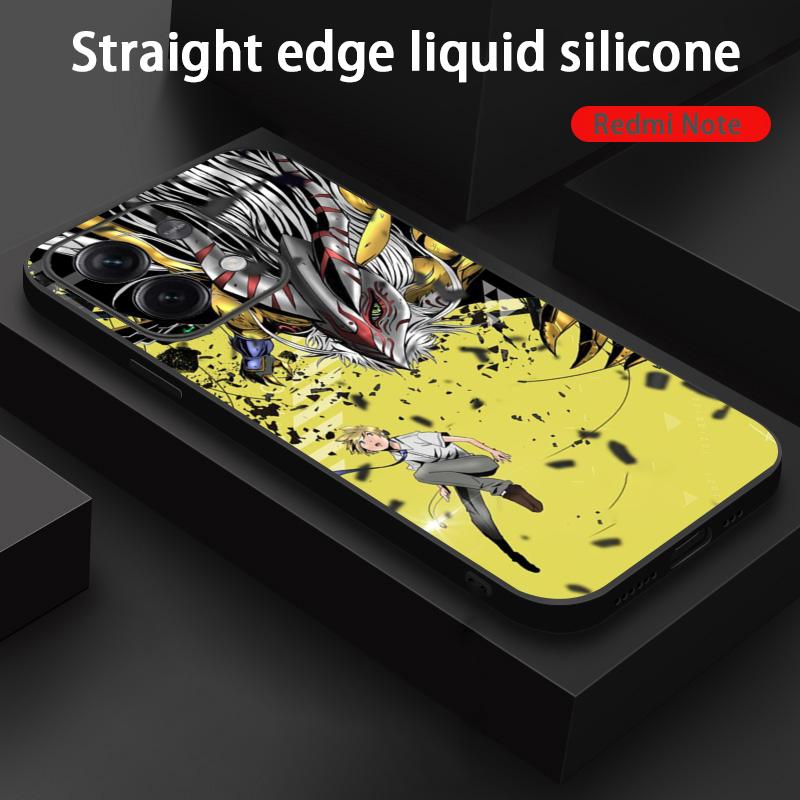 Classic Anime Digimon Japan Art Poster Phone Case For Redmi Note 14 13 12 11 Pro Plus S 5G 14C A3 Soft Black Phone Cover