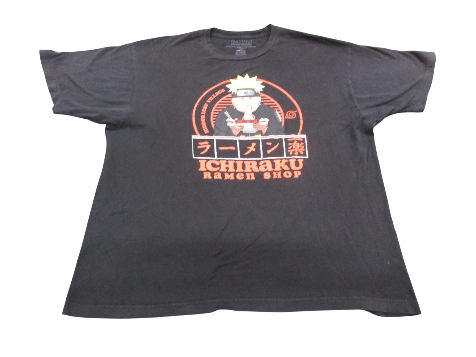 Naruto Shirt Mens XL Black Ichiraku Ramen Shop Graphic Tee Naruto Shippuden Unisex T-Shirt XXXXL