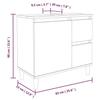 VidaXL Armoire de salle de bain blanc 65x33x60 cm bois d'ingénierie 819820