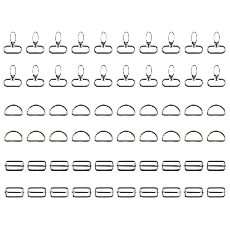 Набор фурнитуры для сумки, Поворотные карабины, D-кольца и Пряжка-регулятор 1