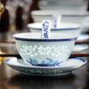 Aowei Korean Style Jingdezhen Ceramic Blue & White Dining Bowl
