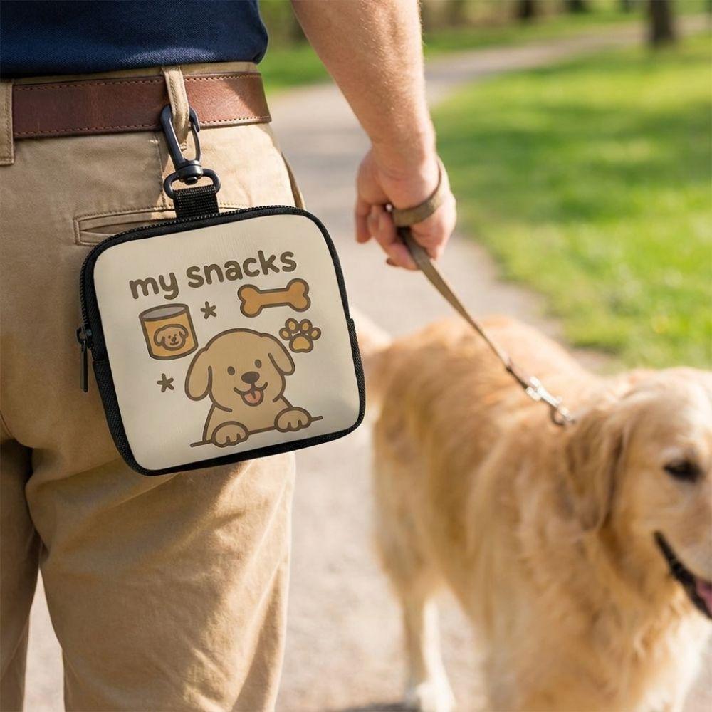 Transparent Window Dog Training Bag Portable Pet Snack Bag Dog Treat Pouch Puppy Training