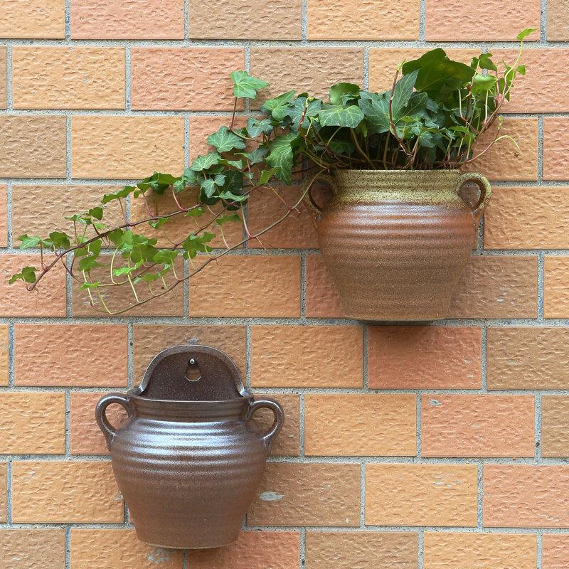 Ge Kiln Style Ceramic Wall Planter