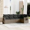 Vidaxl 5-Cz. Set da Giardino, Cuscini, Rattan PE Grigio