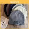Trendy Color Solid High Top Wool Hat Letter Pattern Youth Streetwear Cold Season