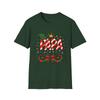 Unisex Softstyle T-Shirt PAPA Bubble Letters Elf Hat Shoes Lights Christmas