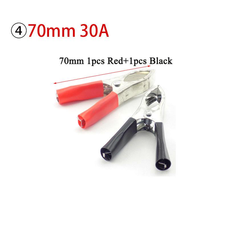 1 Pair Alligator Clips Probe Crocodile Clip Clamps Connector 5A 30A 50A 100A Test Lead Car For Test Electrical DIY Tool