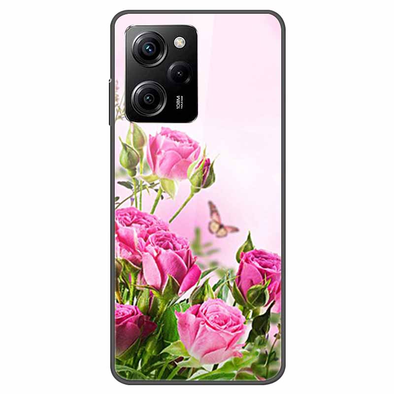 Tempered Glass Case for Xiaomi Poco X5 Pro / PocoX5 Cover Hard Shockproof Cases for Xiaomi Poco X5 5G 6.67'' Funda Coque Case