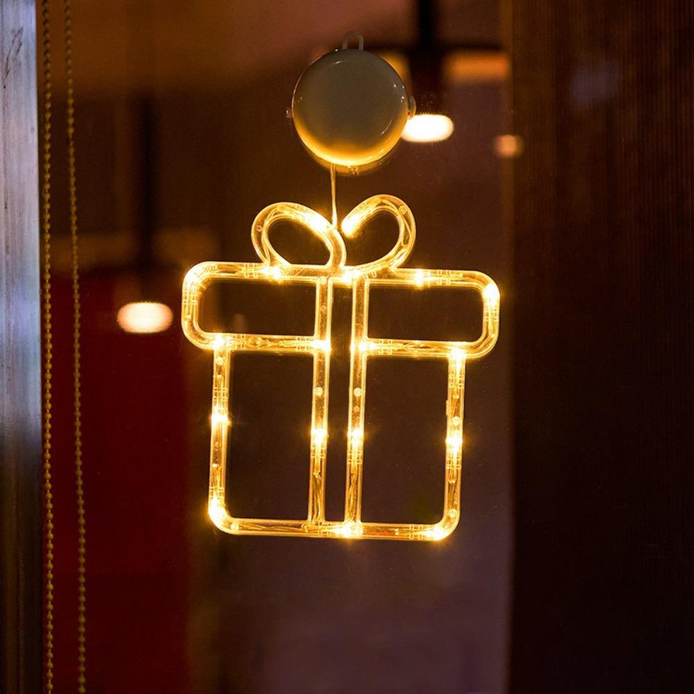 Suction Cup Snowflake Light Warm Light Christmas Decoration  Holiday Lighting