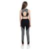 Girls Workout Running Suit Round Neckline Wide Shoulder Straps Top Elastic Waistband Sport Set