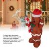 4.92ft Christmas Inflatable Gingerbread Man Cute Rapid Inflation Blow Up Gingerbread Man for Garden Xmas Decor UK Plug 220V