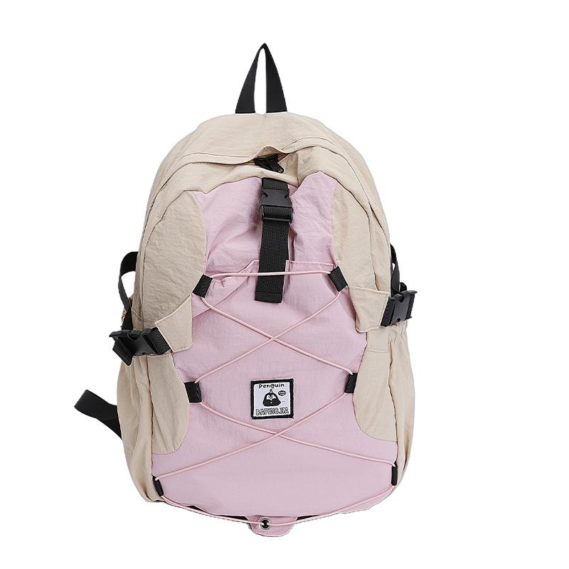 Schoolbag1011 New Outdoor Double Shoulder Crossbody Bag Travel Light Hiking Single Shoulder Backpack Women's Large Capacity School Bag Men's