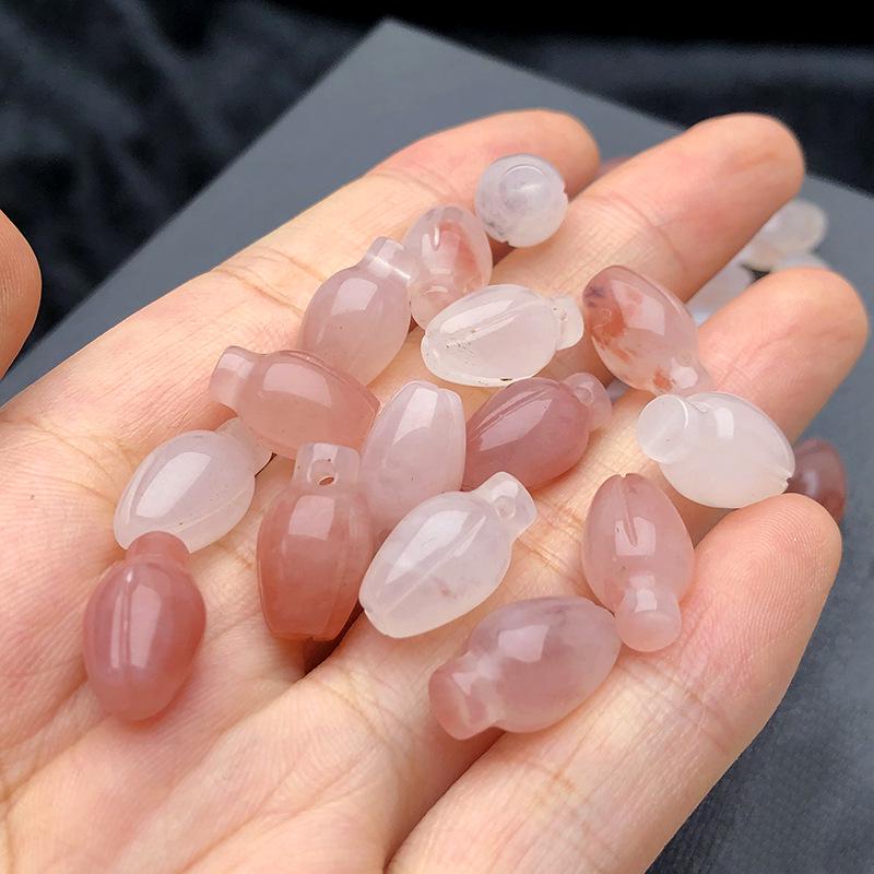 

Natural Xinjiang Golden Silk Jade Magnolia Bud DIY Earrings & Bracelet Components