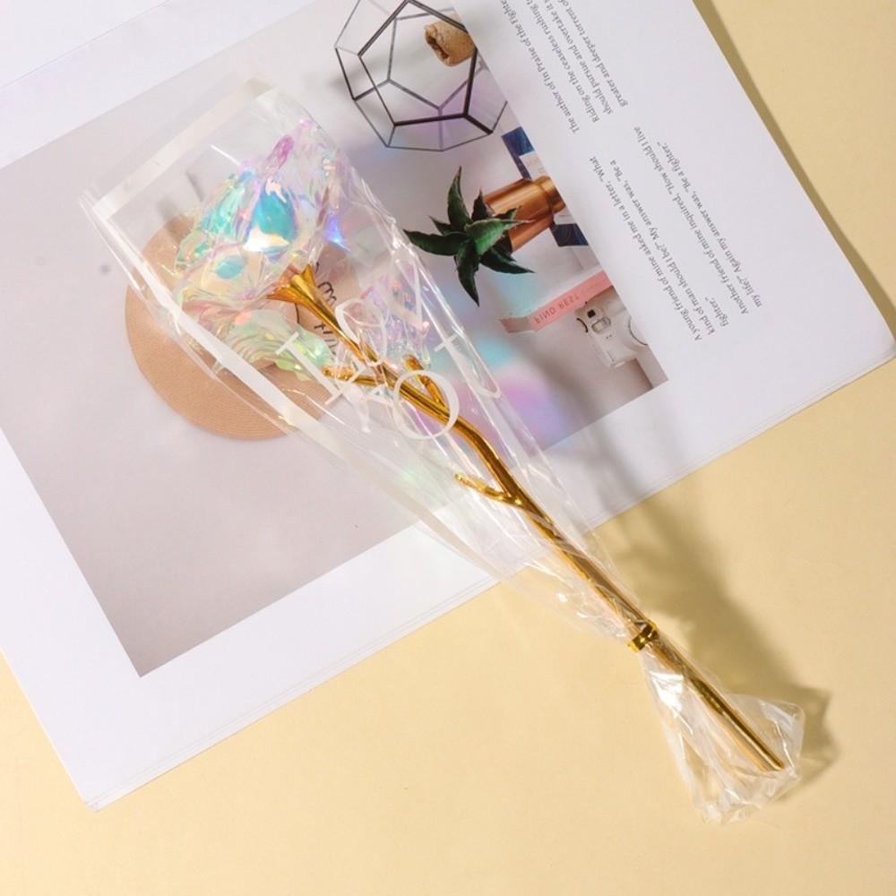 LED Lights Gold Foil Rose Flower Glowing Wedding Fake Flower  Valentine's Day