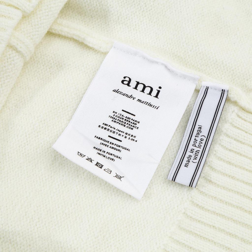 AMI New Autumn and Winter Silver Love Alpaca Wool Blend Soft and Sticky Couple Cardigan Knitted Sweater