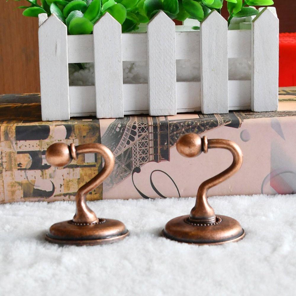 2pcs Vintage Tieback Wall Hooks Pommel Wall Hat Coat Hangers Curtain Holdbacks For Window Wall Art