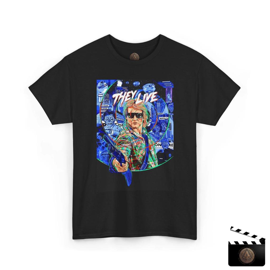 They Live T shirt, Unisex, Retro 80s Movie Tee, Psychedelic Shirt