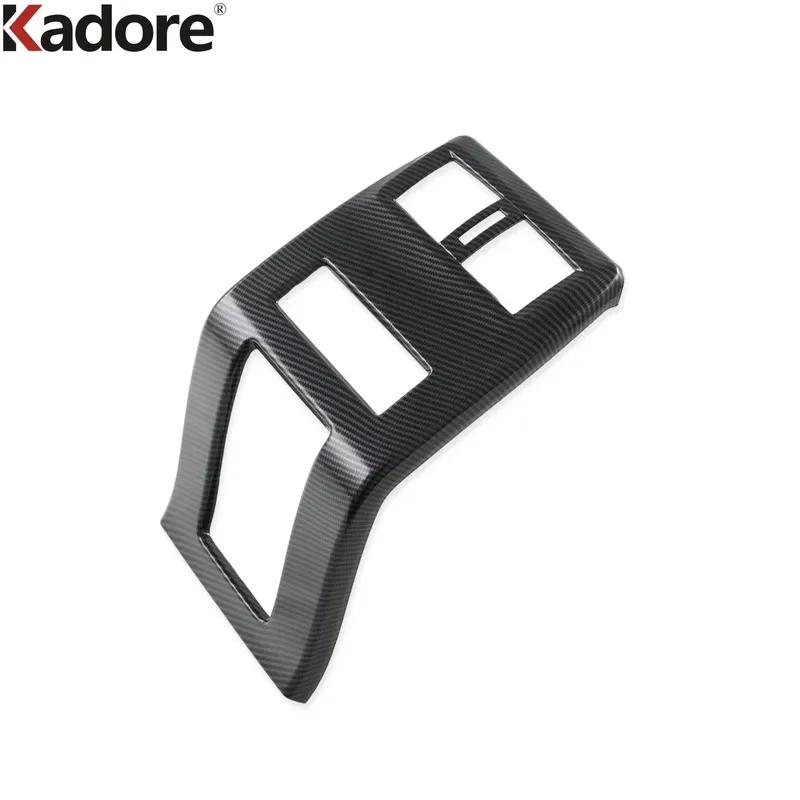 Car Rear Air Condition Vent Outlet Cover Trim For Mitsubishi Outlander 2024 2025 Carbon Fiber Interior Accessories