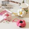 Niedliche Blumen Schmuck Organizer Box Tragbare Aufbewahrungsbox mit mehreren Fächern Mini Pillen Medikamentenhalter für Reisen