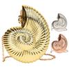 Conch Shape Evening Clutch Purse Acrylic Fashion Evening Bags Stylish Shoulder Bag Chain Strap Purse for Wedding Party