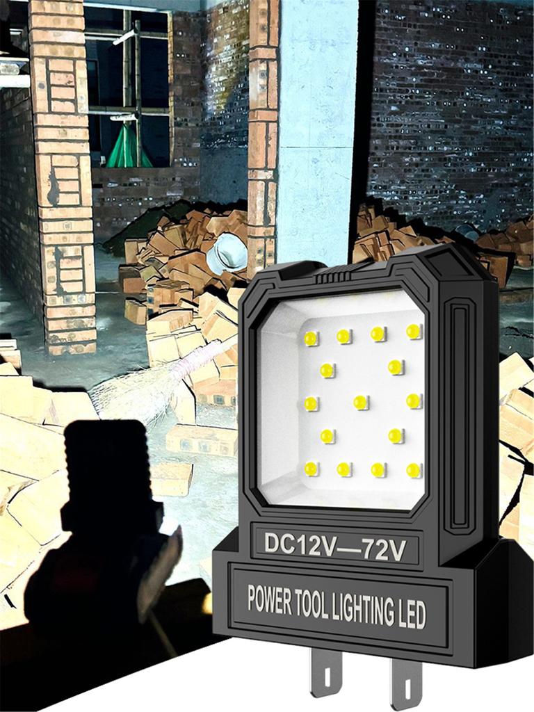 12V-72V LED Mini Pocket Work Light with 2 Modes Lighting No Battery Super Bright Spotlight for Garage Car Repair Camping Fishing