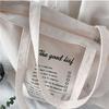 Borsa a tracolla in tela di grande capacità Borsa a tracolla riutilizzabile in tessuto di cotone per borse da spiaggia da donna