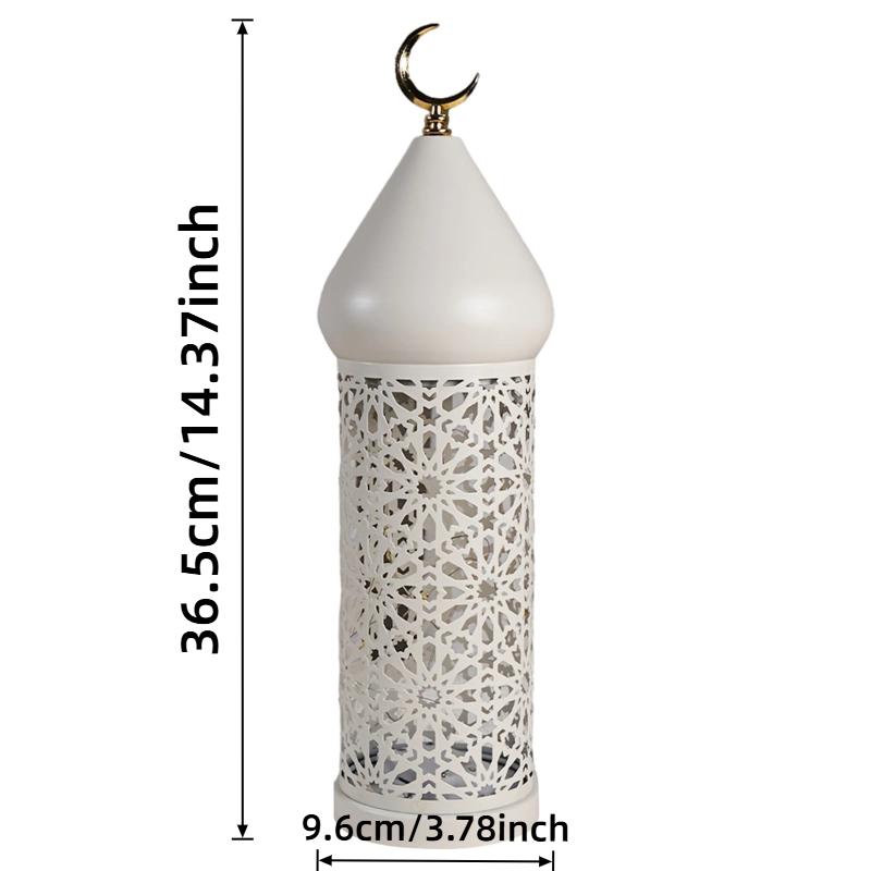 LED Decorative Atmosphere Lamp Anti-Scratch Ramadan Metal Ornaments Lamp Battery Powered Candle Holder Tea Light for Home Decor