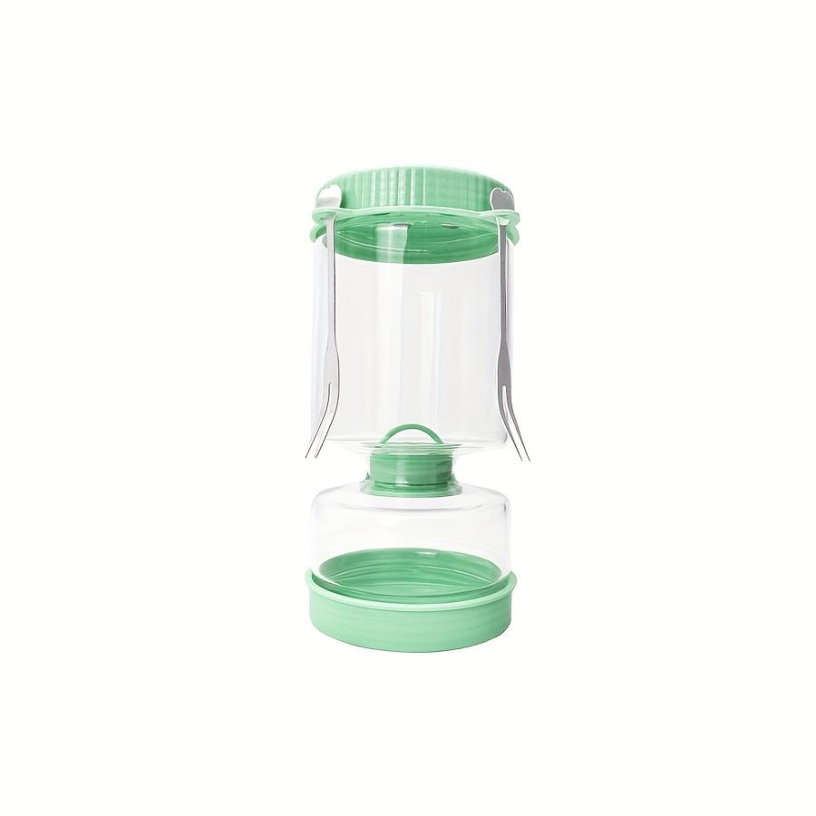 New Glass Pickle Jar Dry Wet Dispenser Marinating Vegetables Fruits Container with Built-in Forks Kitchen Juice Separator Tools