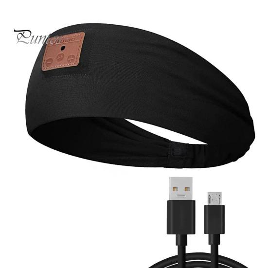 

Спортивная спортивная повязка, Bluetooth-совместимая музыкальная повязка на голову, перезаряжаемая высокоэластичная повязка для бега со стереозвуком чёрный