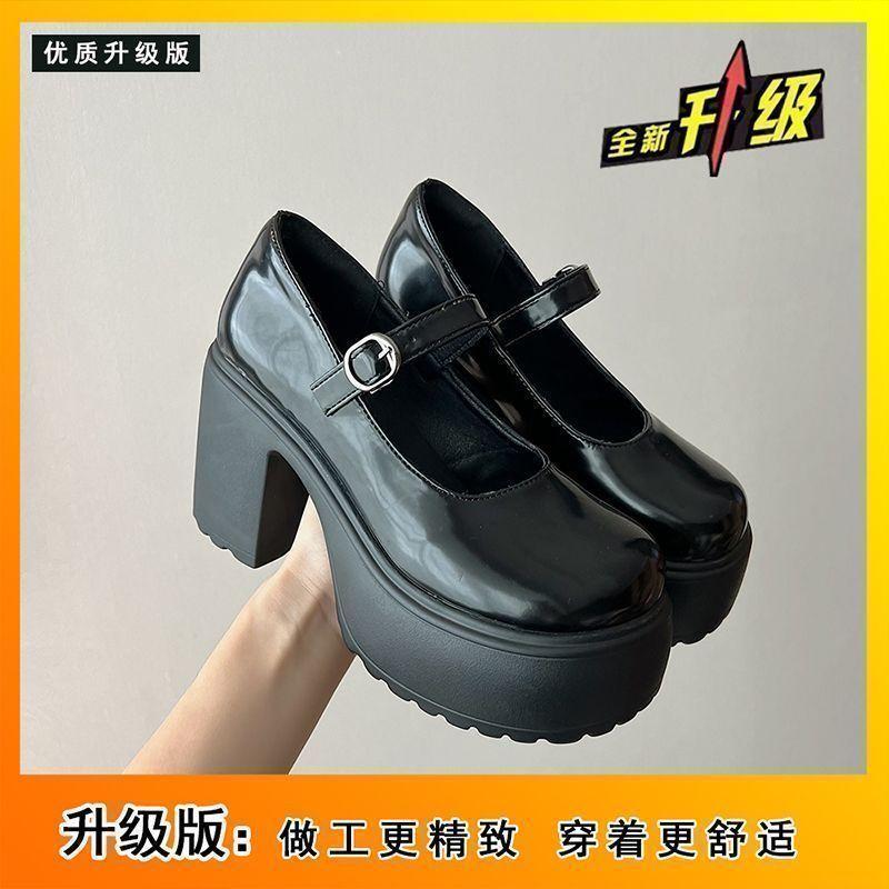 Vita små doftande stil tjock klack högklackar dam nya höst och vår små franska Mary Jane-skor