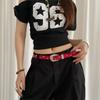 Punk Star Rivet Waist Belt Punk Style PU Leather Waistbands Vintage Y2K Wide Belt  Ornament