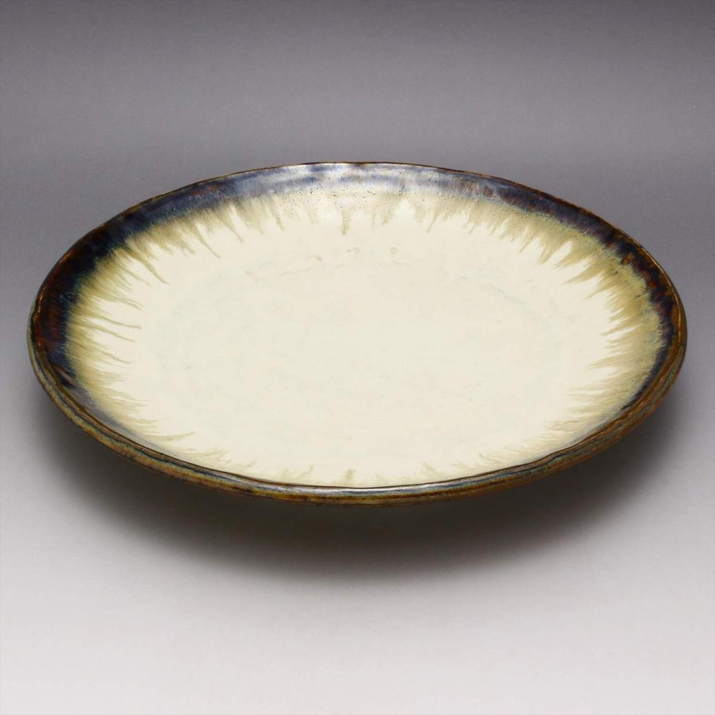 Mino ware hand-formed pasta dish, Sabisuren pattern, K131083