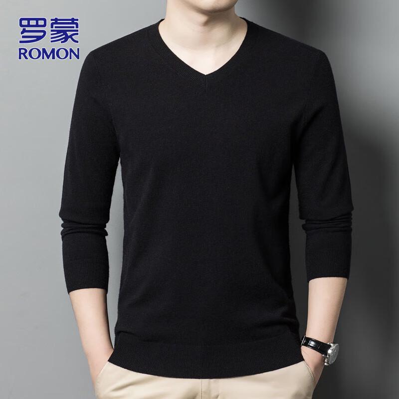 ROMON Men's V-Neck Knit Sweater