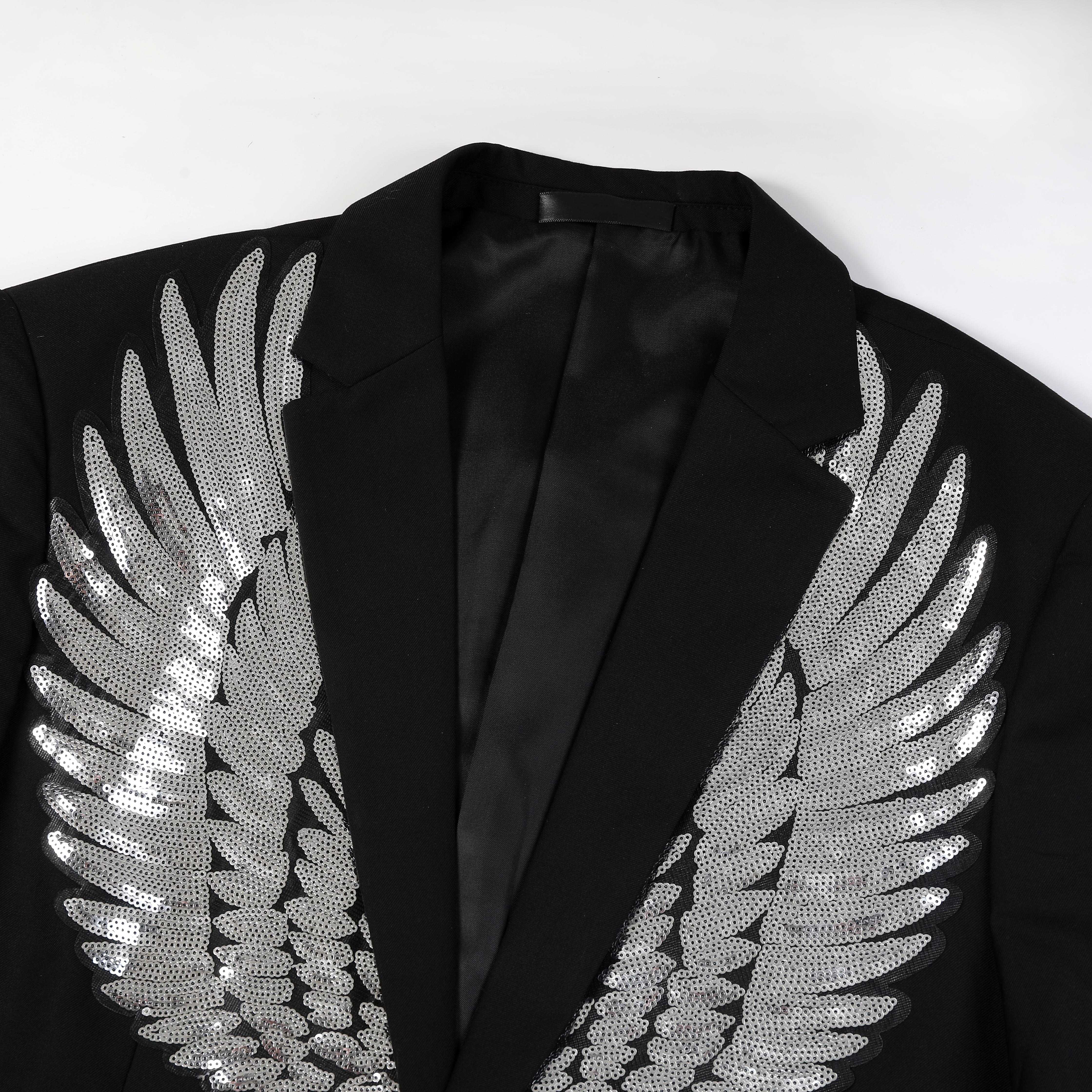 Veste à Paillettes Homme - Coupe Ajustée Un Bouton Pour Soirée, Mariage, Discothèque - Blazer élégant Et Festif