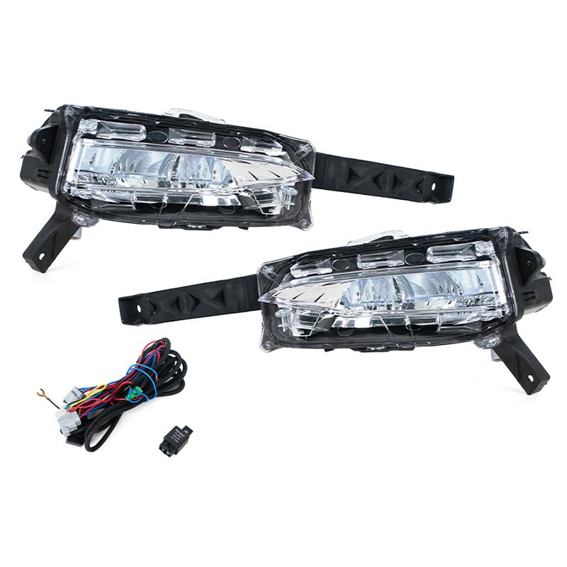 1Set For Lexus NX200T NX300 2018 2019 Car Front Bumper Fog Lamp DRL Daytime Running Drive Light Foglight Foglamp
