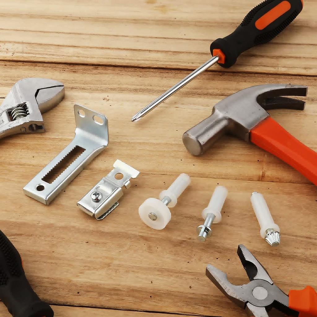 Hardware Repair Tool Kit Bi Fold Door Hardware Set with Top and Bottom Pivots Replacement Guide Wheel Bifold Closet