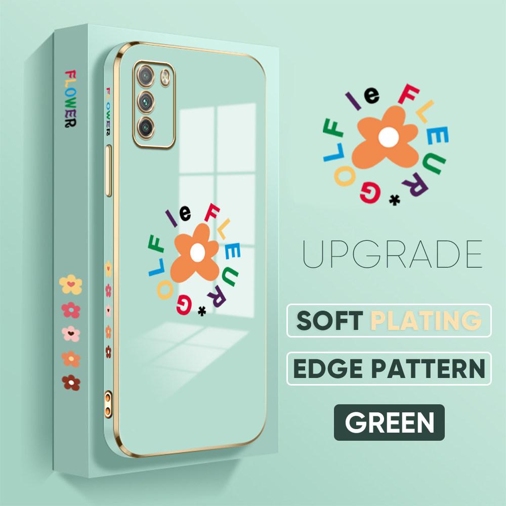 Bunte Druckmuster Quadratisches Randmuster Gehäuse Überzogene Telefonschale Luxus Überzogene Weiche Telefonhülle für Huawei Honor Xiaomi Redmi