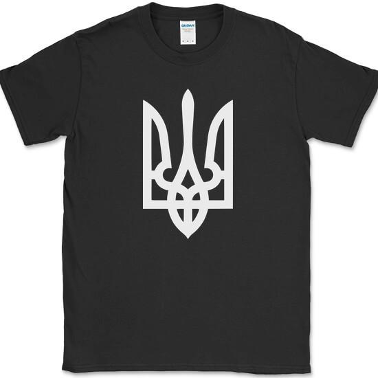 Ukraine Tryzub Trident T-Shirt Volodymyr Zelensky Logo State Country Tee