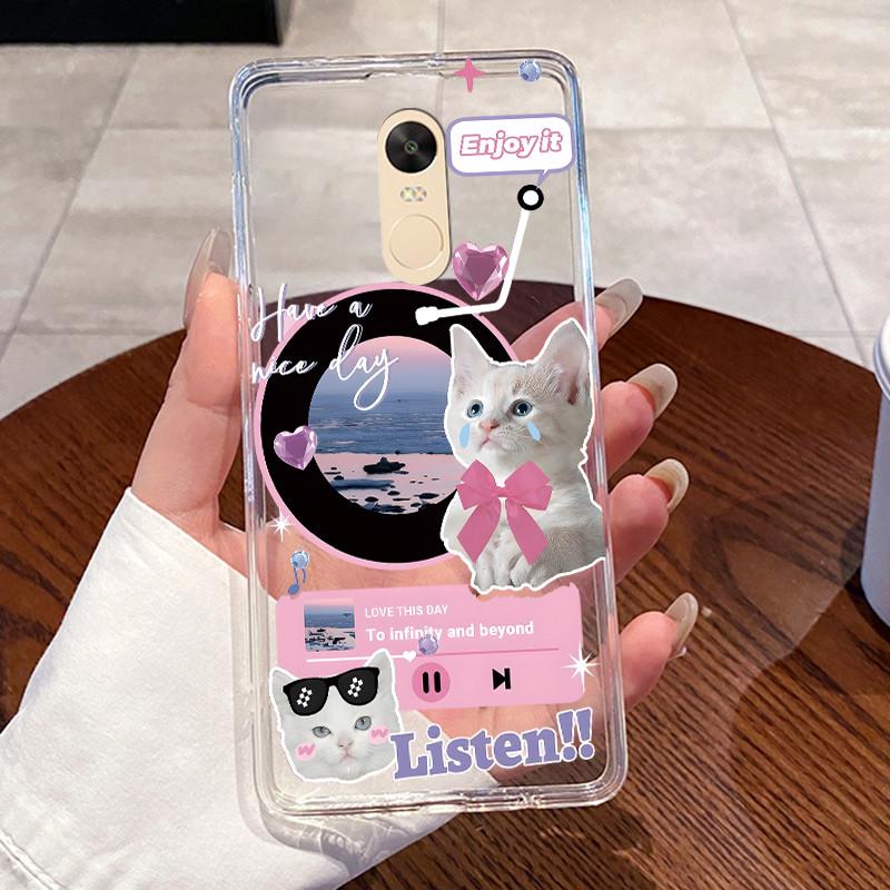 Casing For Xiaomi Redmi Note 4 Note 4x Capa Coque Clear Silicone Jelly Soft TPU Back Cover Cute Rabbit Cat Dinasaur Phone Case