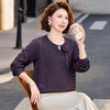 Spring Floral Chiffon Casual Shirt for Middle-Aged & Elderly Women