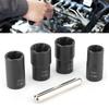 5pcs/set Damaged Nut Lock Remover 1/2in Drive Size Twist Socket Straight Bar Set