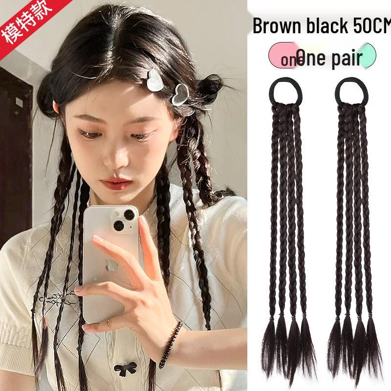 Trendy Sweet & Spicy Dreadlock Highlight Wig with Fishbone & Twist Braids