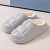 Waterproof cotton slippers for women to wear outside in winter, non-slip petals for indoor home use, warm home, and velvet slippers for men.