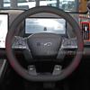 Leather Car Steering Wheel Cover For BYD Shark 6 2024 2025 Anti-Slip Breathable Auto Steering Wheel BYD Shark 6 Accessories 2025
