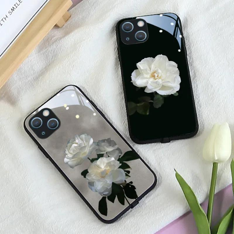 LED Light Up Glowing Luminous Glass Phone Case For IPhone Smart Cover