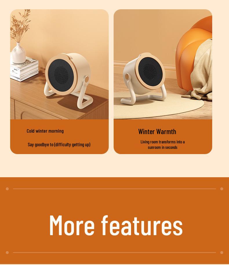 2025 Desktop-Heizung: Kompakte elektrische Sonnenheizung für unter den Schreibtisch