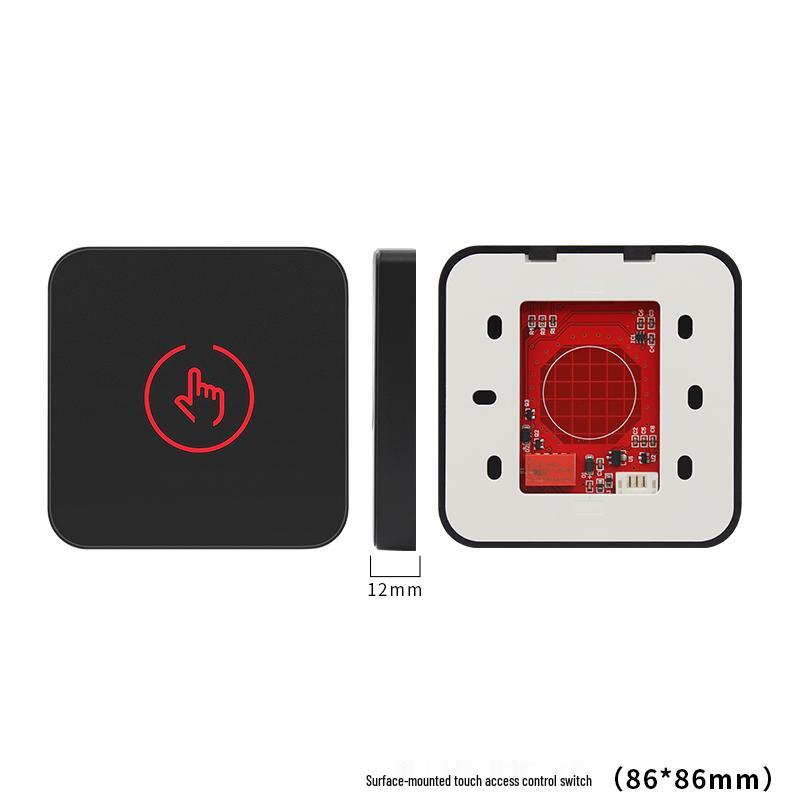 Touch Access Switch: Auto-Reset Narrow Door Open Button, 86-Type Surface Mount Panel